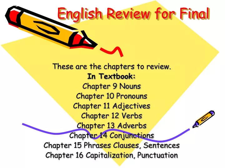 english review for final n.