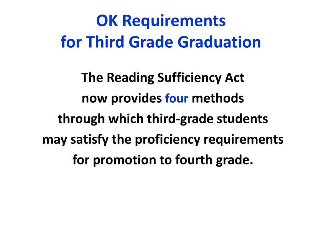 PPT A Quick Guide to Oklahoma ThirdGrade Graduation Requirements