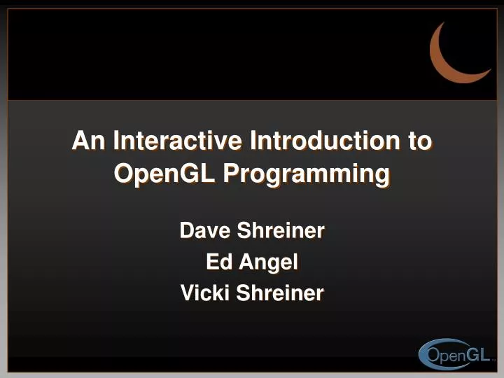 an interactive introduction to opengl programming n.