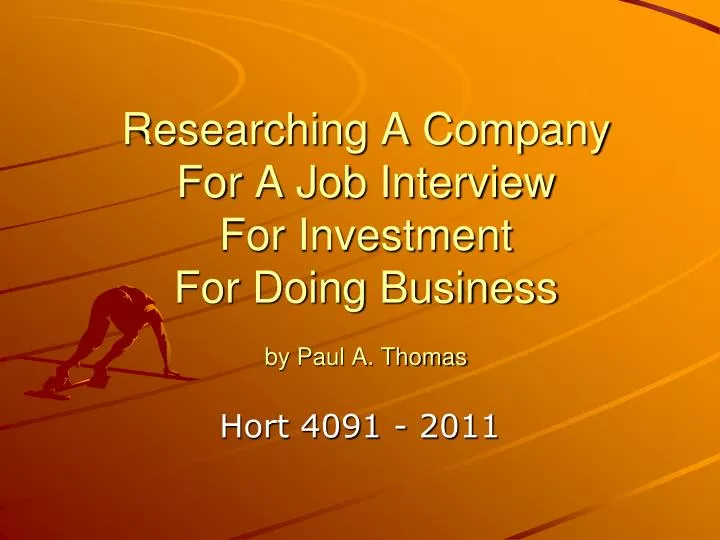 ppt researching a company for a job interview for researching a company