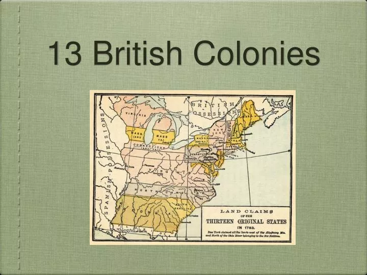 13 british colonies n.