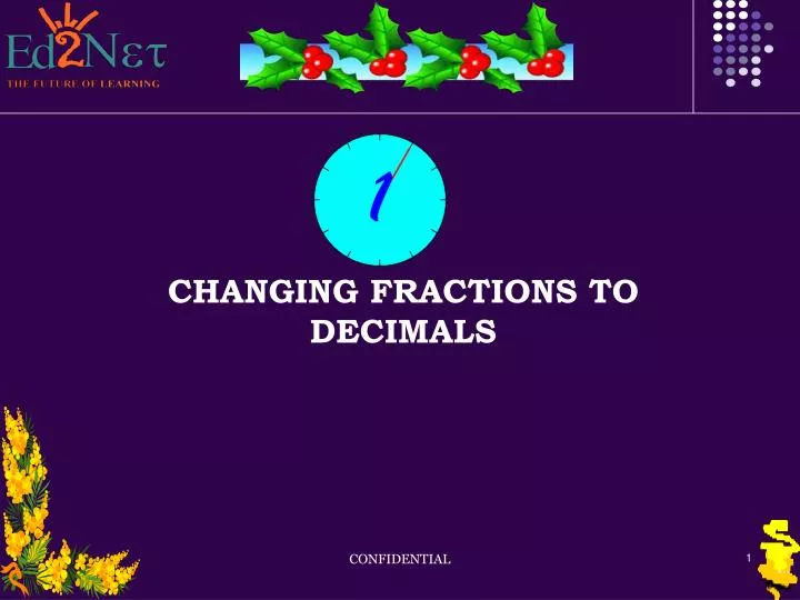 changing fractions to decimals n.