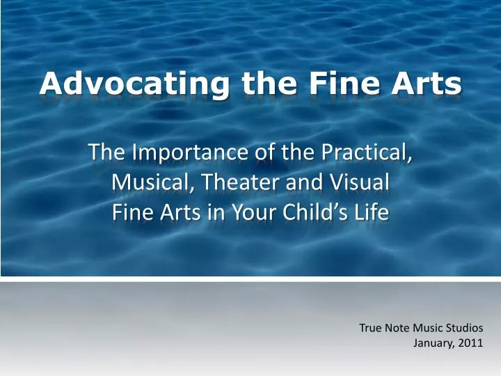 advocating the fine arts n.