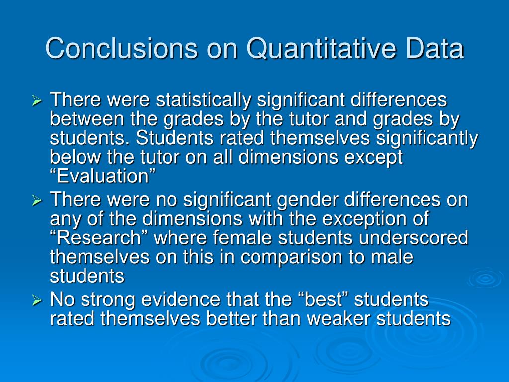 quantitative research conclusions