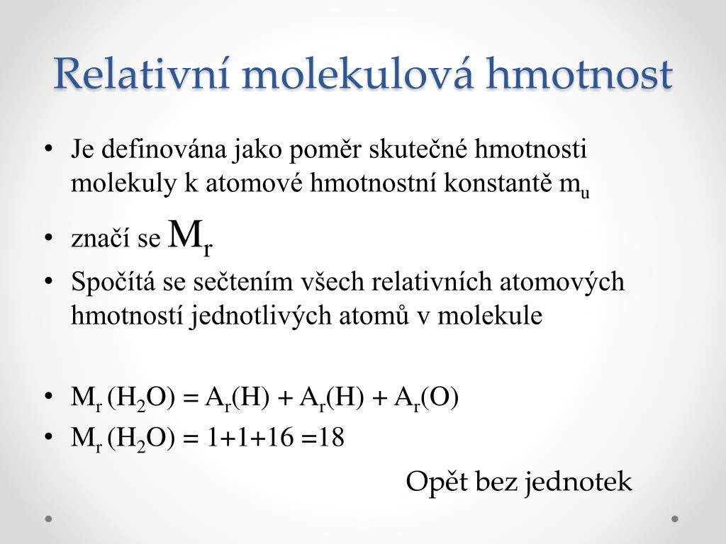 PPT - Skutečná a relativní atomová hmotnost PowerPoint Presentation -  ID:5890961
