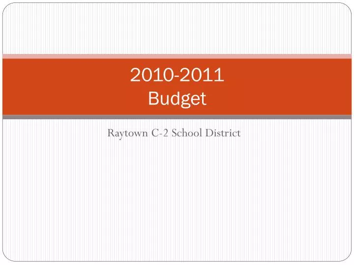2010 2011 budget n.