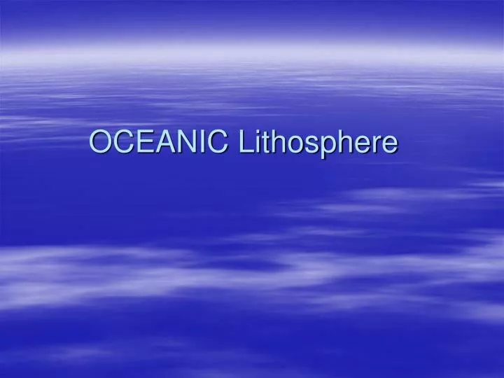 oceanic lithosphere n.