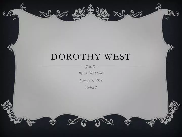 dorothy west n.