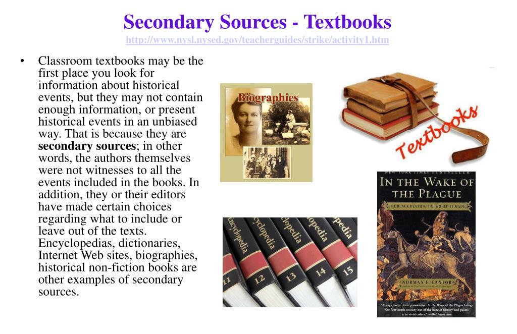 secondary source of biography