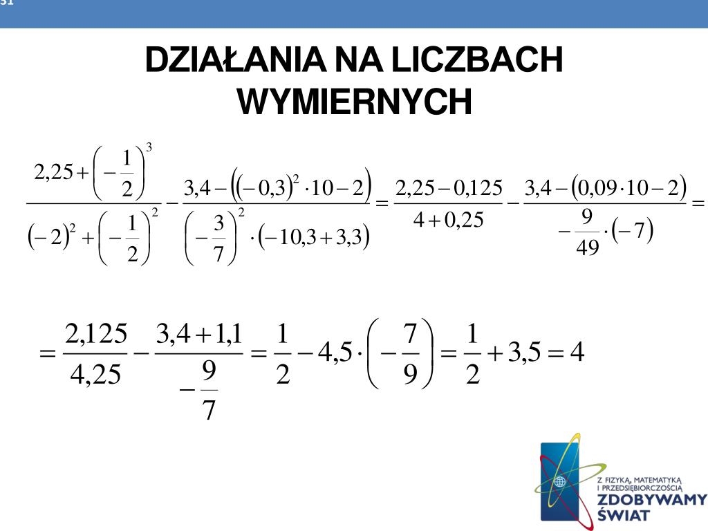 Działania Na Liczbach Wymiernych Klasa 8 PPT - DANE INFORMACYJNE PowerPoint Presentation, free download - ID:5893453