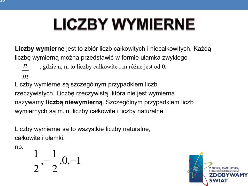 Czy Suma Dwóch Liczb Wymiernych Jest Zawsze Liczbą Wymierną PPT - DANE INFORMACYJNE PowerPoint Presentation, free download - ID:5893453