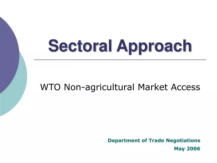 sectoral approach n.