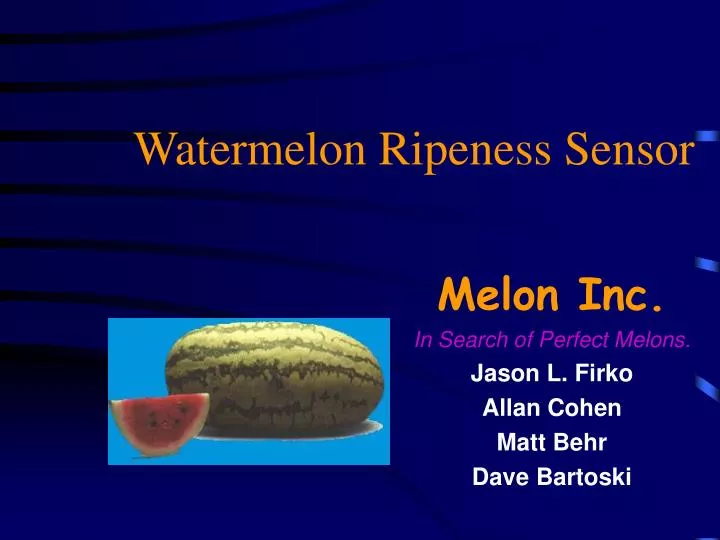 PPT - Watermelon Ripeness Sensor PowerPoint Presentation, free download ...