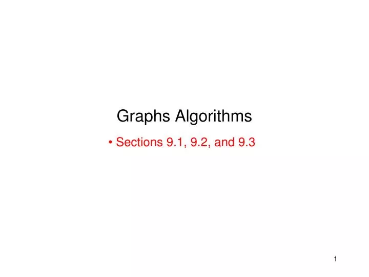 PPT - Graphs Algorithms PowerPoint Presentation, free download - ID:5897077