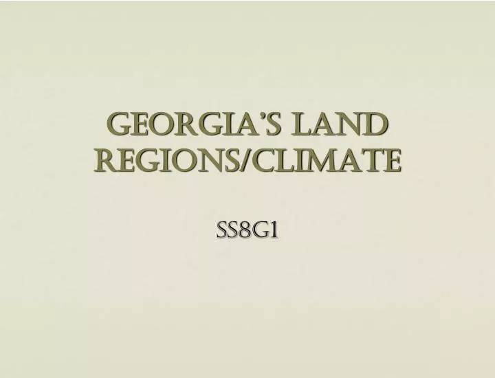 PPT land regions/climate PowerPoint Presentation, free