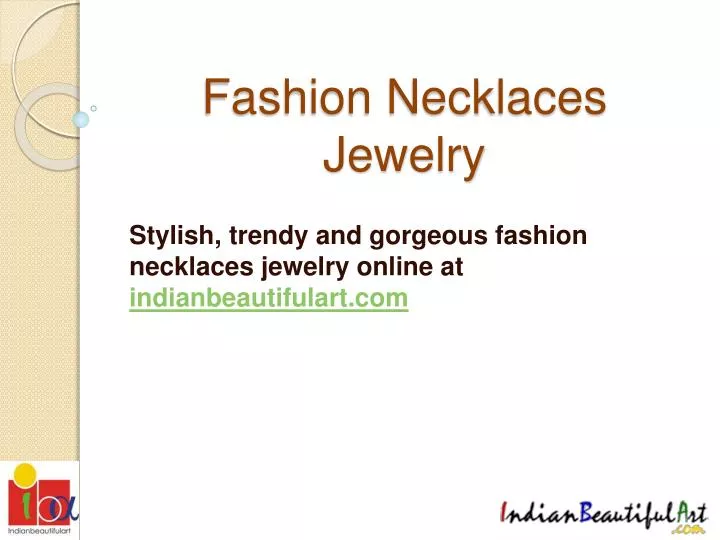 fashion necklaces jewelry n.