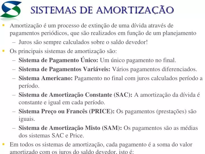PPT - Sistemas de AMORTIZAÇÃO PowerPoint Presentation, free download ...