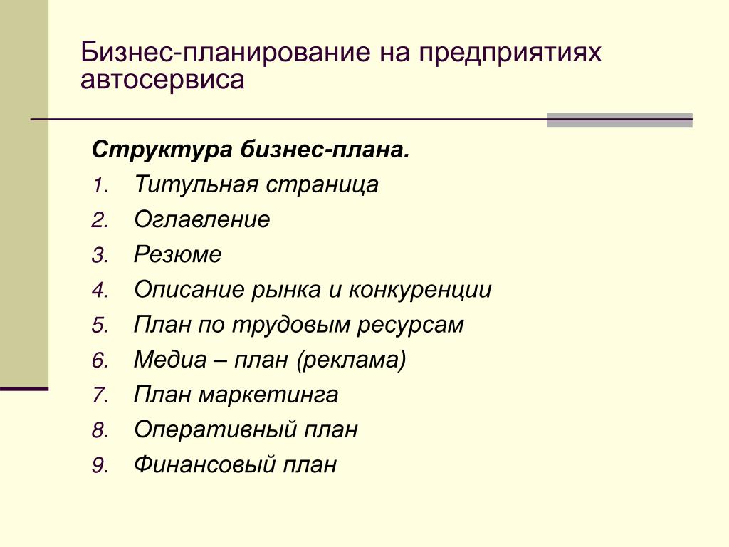 План маркетинга предприятия является частью бизнес плана