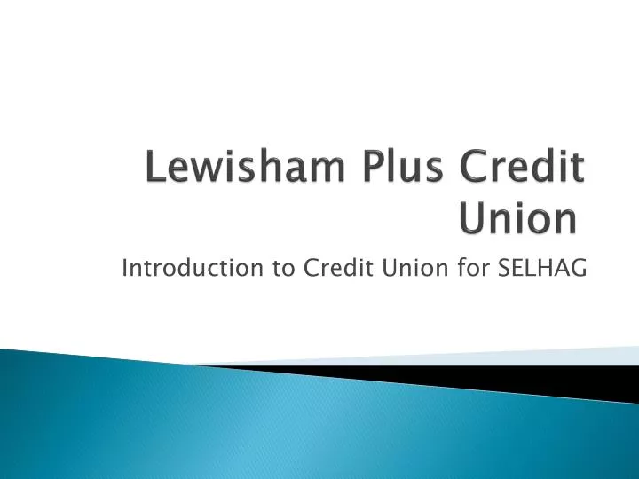 lewisham plus credit union n.