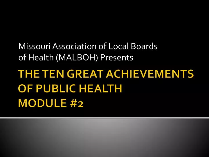 missouri association of local boards of health malboh presents n.