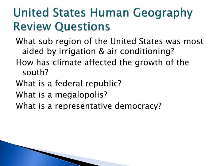 PPT - World Geography United States & Canada Notes