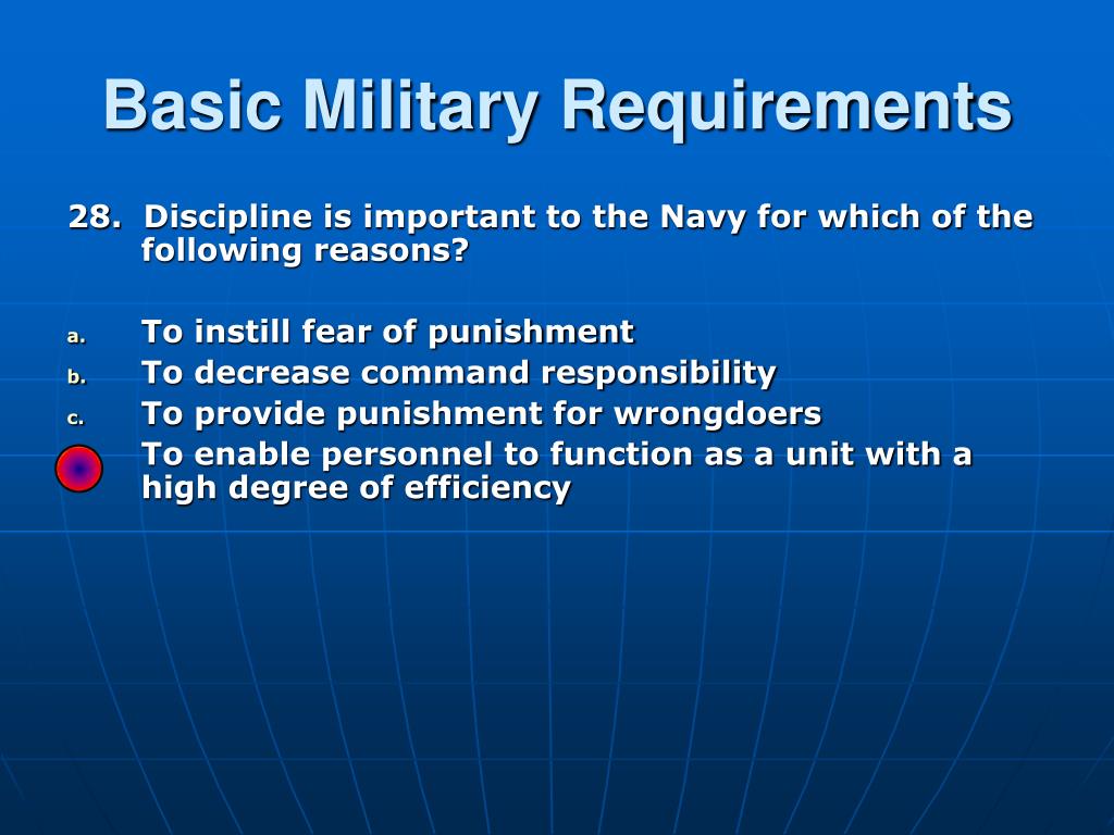 PPT - Basic Military Requirements PowerPoint Presentation, free ...
