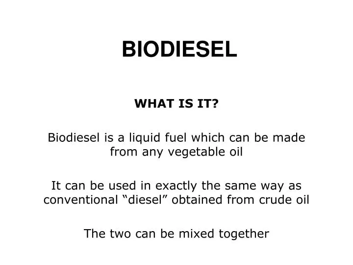 biodiesel n.