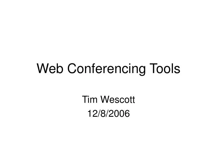 web conferencing tools n.