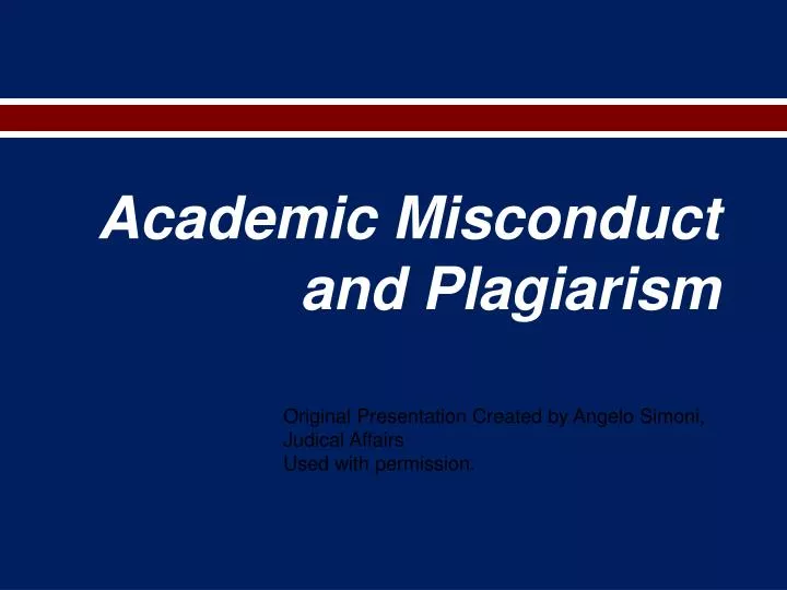 ppt academic misconduct and plagiarism powerpoint plagiarism powerpoint