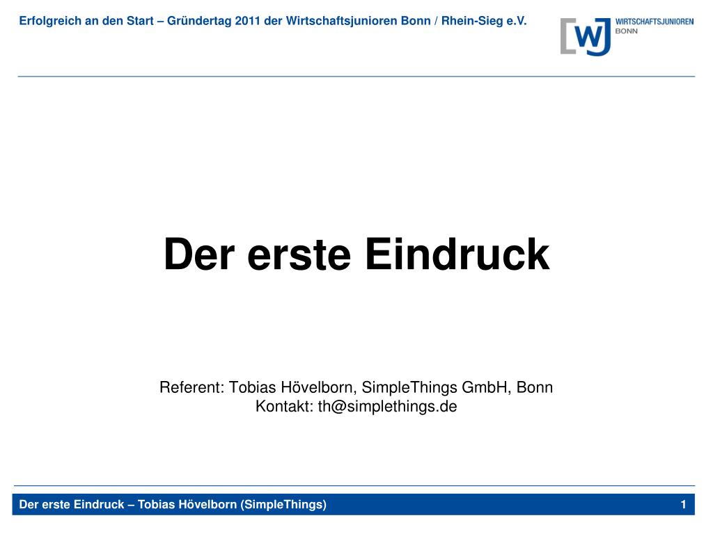 PPT - Der erste Eindruck PowerPoint Presentation, free download - ID:5903535