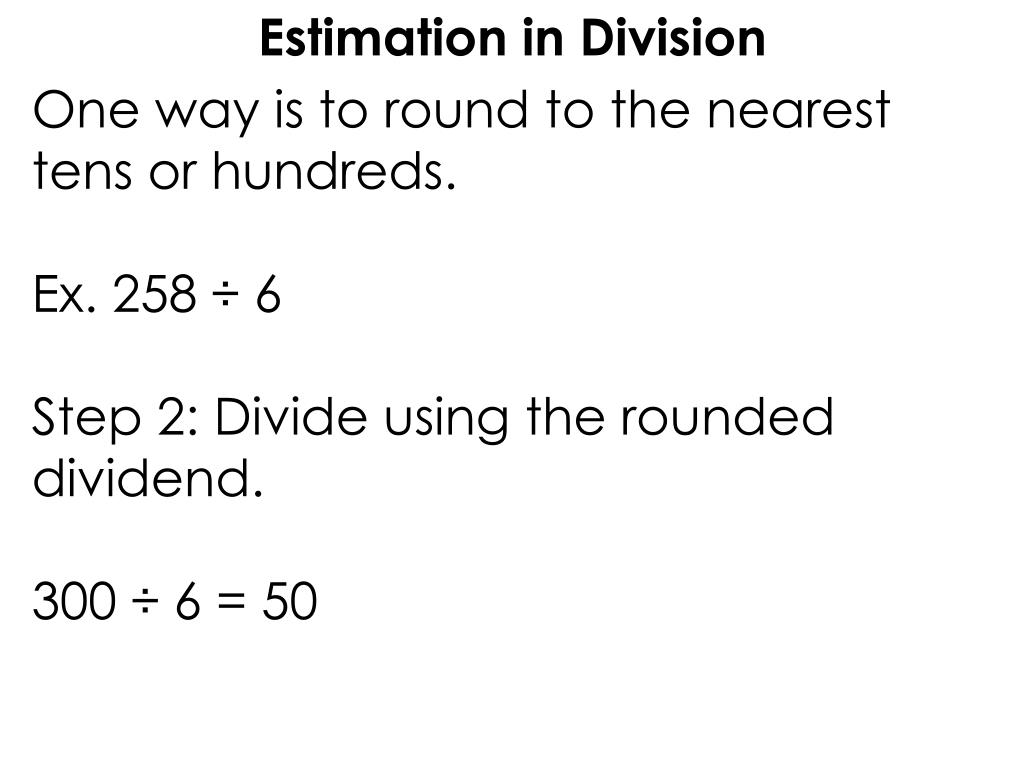 PPT - Math 5 Estimating Division PowerPoint Presentation, free download