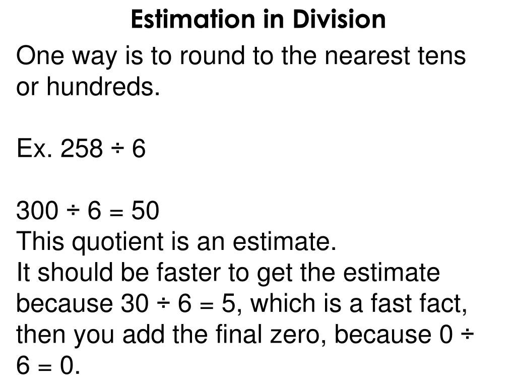 PPT - Math 5 Estimating Division PowerPoint Presentation, free download ...