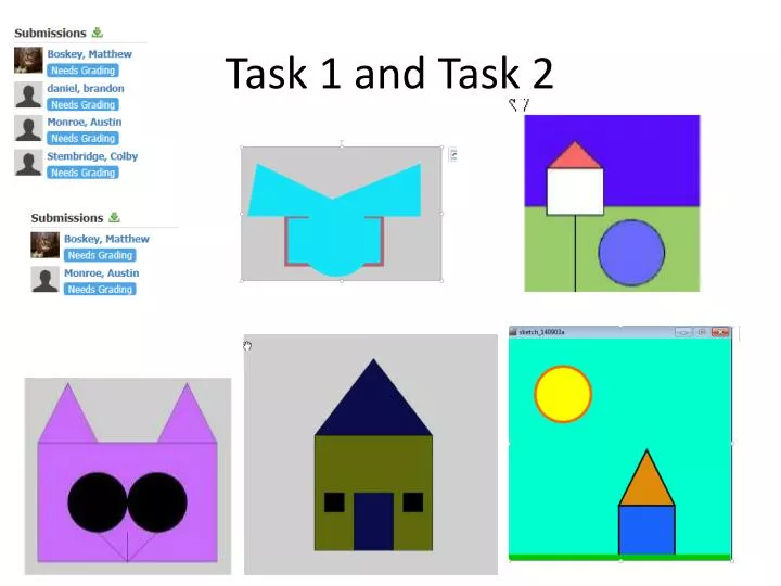 task 1 and task 2 n.
