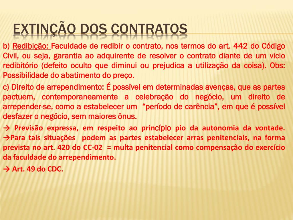 PPT - EXTINÇÃO DOS CONTRATOS PowerPoint Presentation, Free Download ...