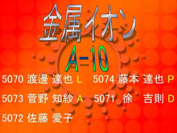 Ppt 5070 渡邊 達也 L 5074 藤本 達也 P 5073 菅野 知紗 A 5071 徐 吉則 D 5072 佐藤 愛子 Powerpoint Presentation Id Ppt 5070 渡邊 達也 L 5074 藤本 達也 P 5073 菅野 知紗 A 5071 徐 吉則 D 5072 佐藤 愛子 Powerpoint Presentation Id