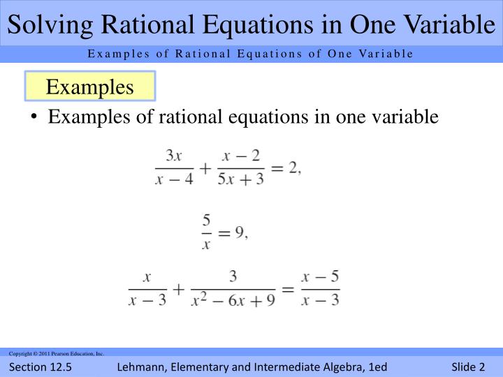 Ppt Solving Rational Equations Powerpoint Presentation Id5906369 4915