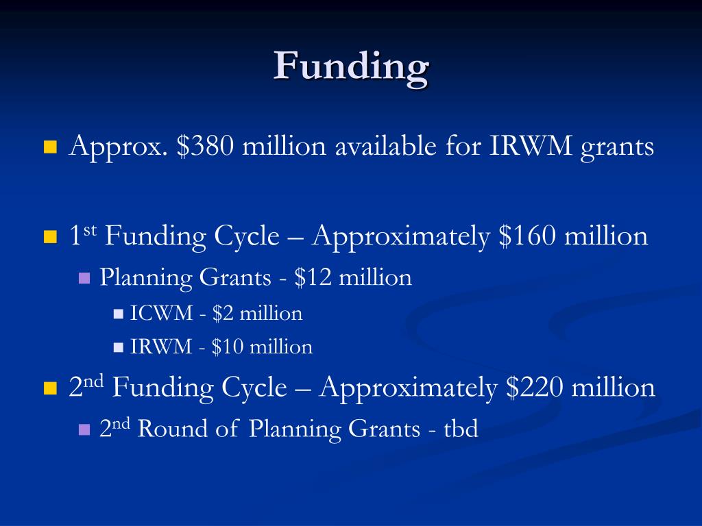 PPT Integrated Regional Water Management Integrated Coastal Watershed