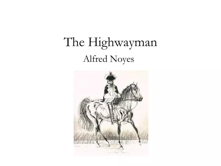 the highwayman poem setting