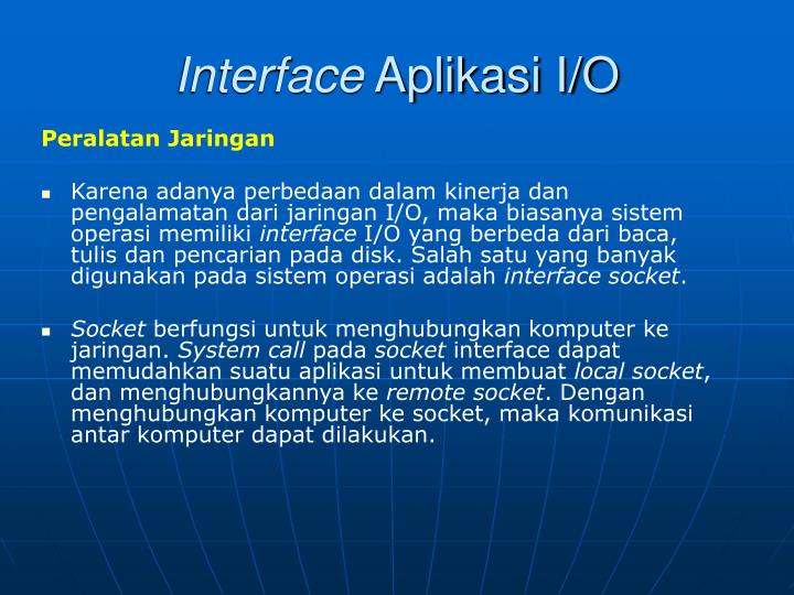 PPT - MANAJEMEN SISTEM INPUT/OUTPUT PowerPoint 