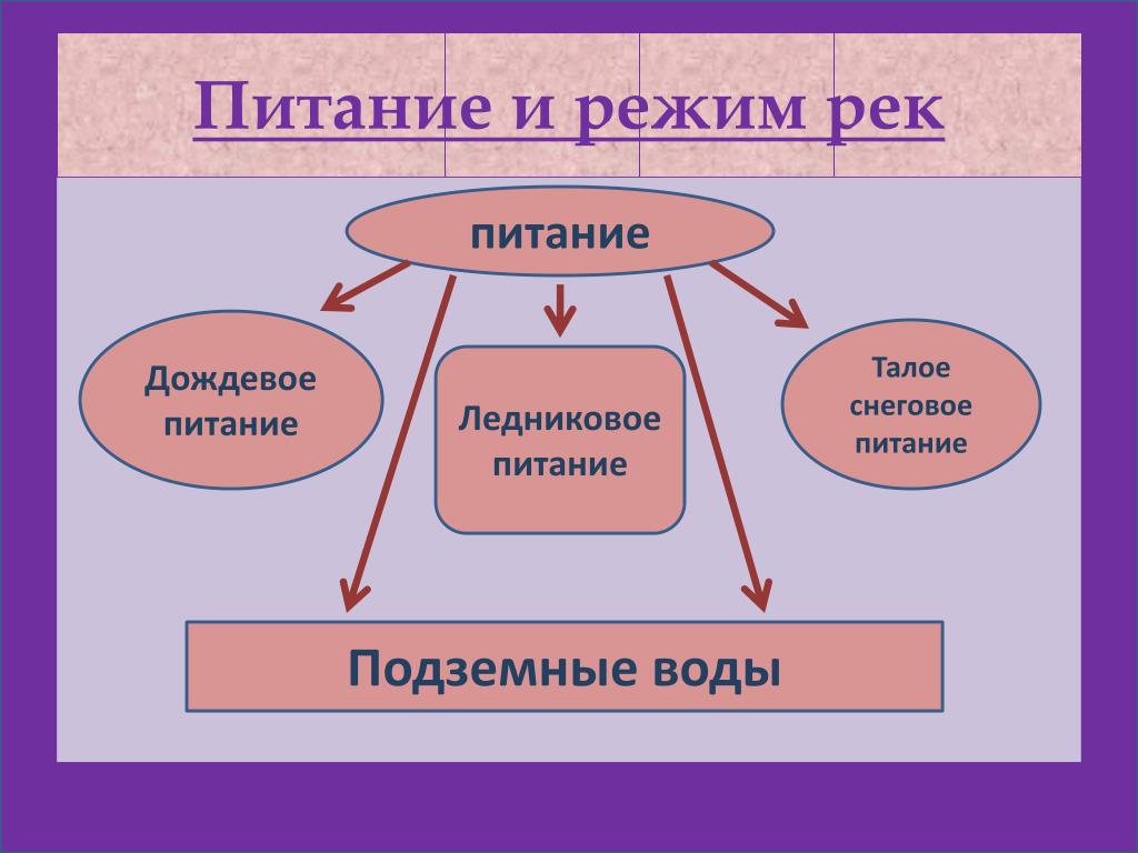 Питание и режим реки