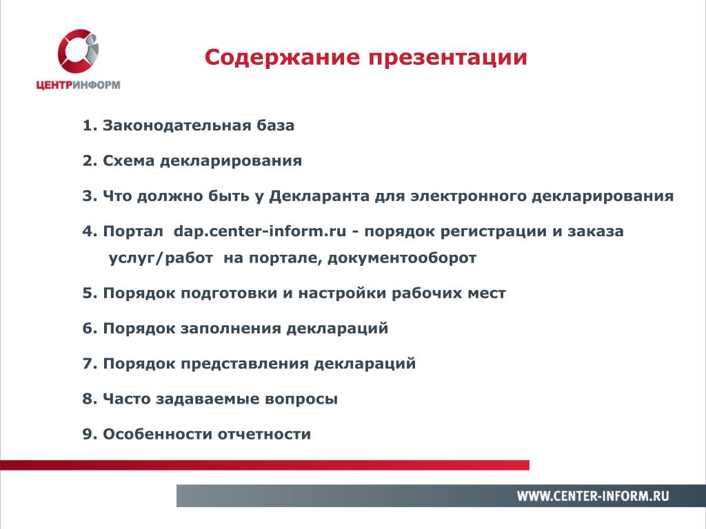 Как оформить содержание в презентации