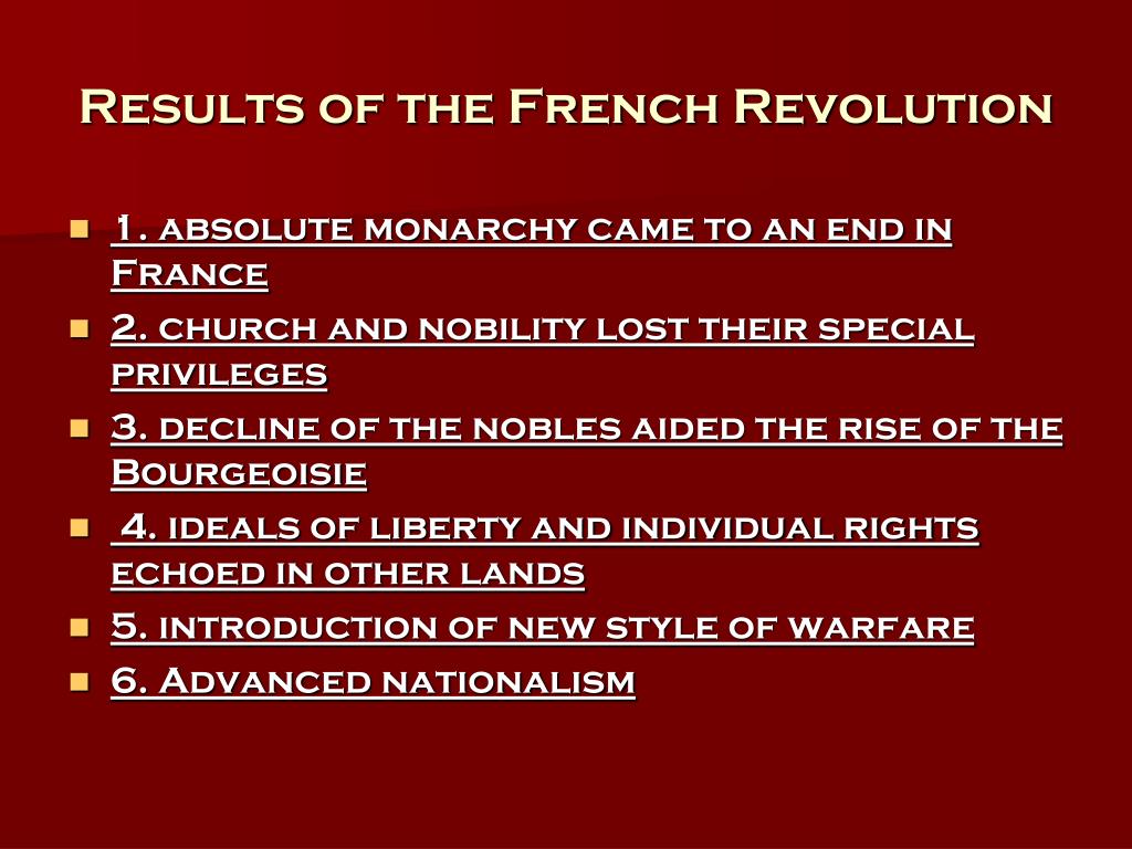 results of the french revolution essay
