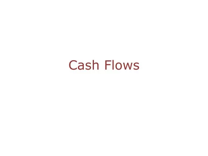 cash flows n.