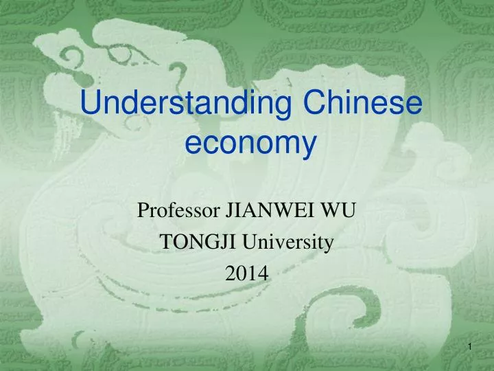 understanding chinese economy n.