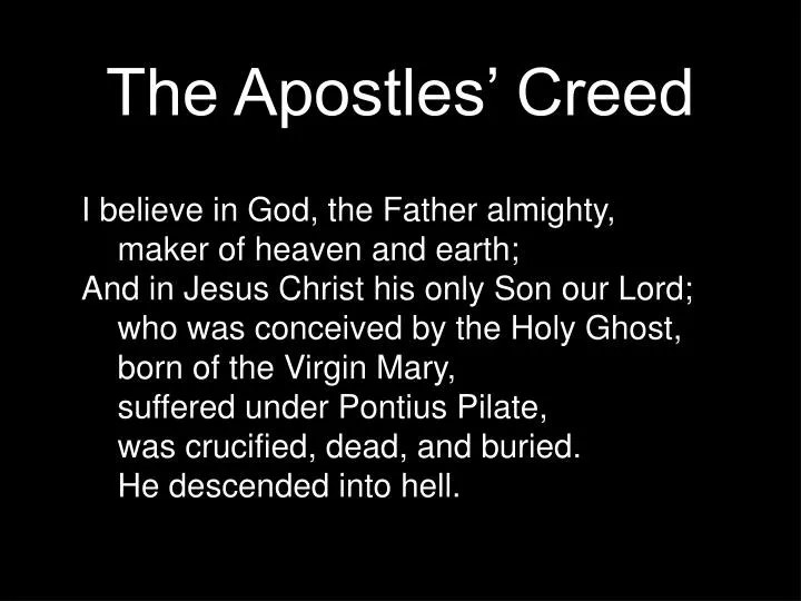 PPT The Apostles’ Creed PowerPoint Presentation, free download ID