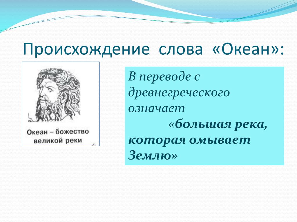 Лета происхождение слова. Происхождение слова океан. Этимология слова океан. Откуда произошло слово океан. Океан слов.