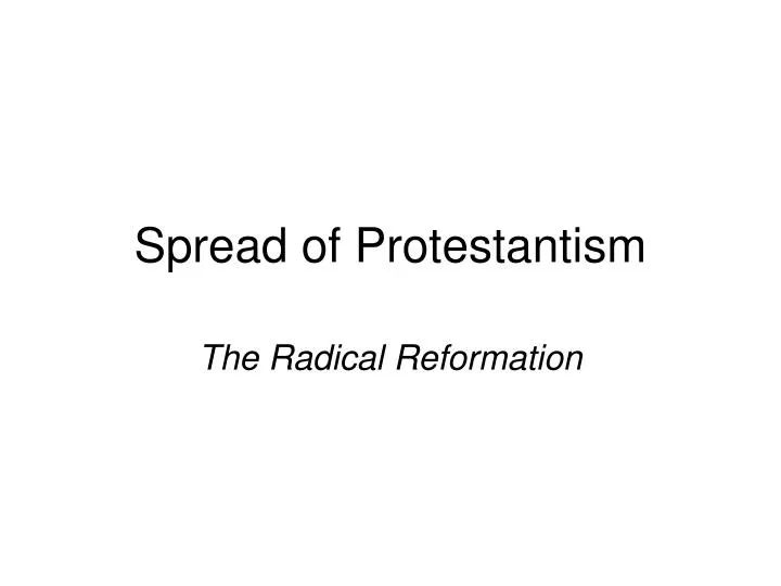 spread of protestantism n.