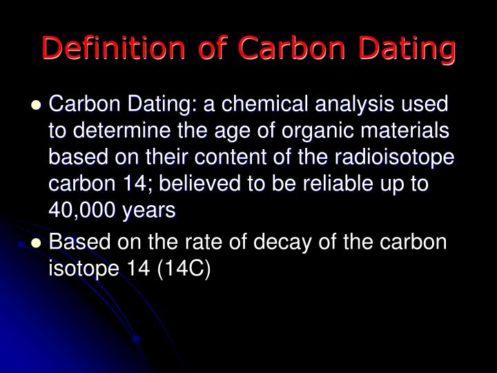 carbon dating analysis dict matchmaking