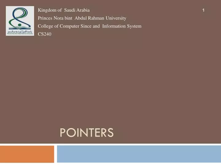 PPT - Pointers PowerPoint Presentation, free download - ID:5919093