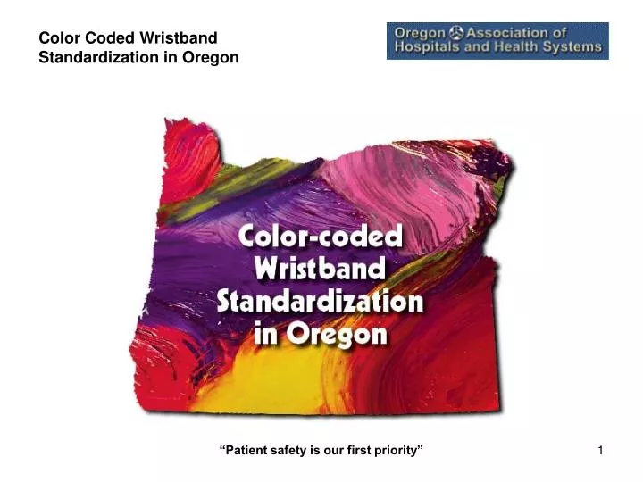 color coded wristband standardization in oregon n.